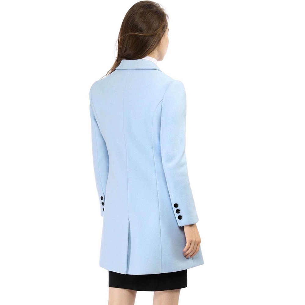 Blue Double Breasted Winter Overcoat NWOT XL - Picture 4 of 10